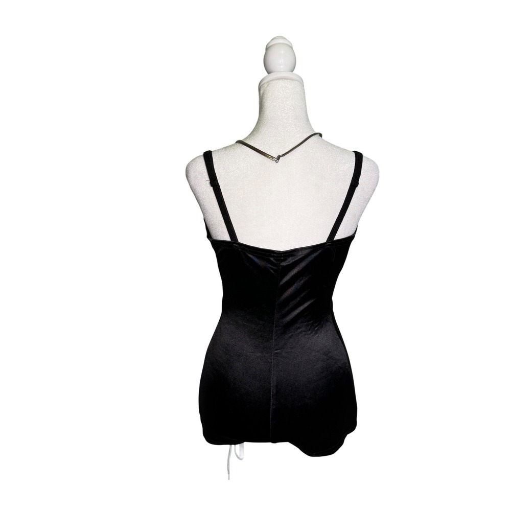 Vintage 90s/Y2K Phaze Corset Micro Romper Black Euro Grunge Rave Cybercore Punk - Picture 2 of 9